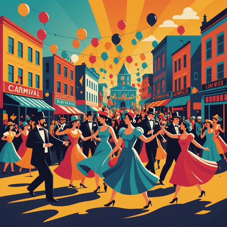 Imagine an energetic fusion of traditional klezmer with the chaotic edge of unexpected tempo shifts and style clashes. This piece captures the essence of a spirited carnival where every unexpected turn melds into beautiful, coherent chaos.