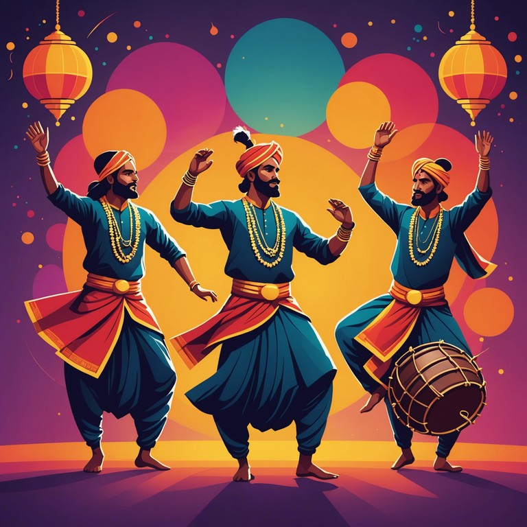 This track combines traditional punjabi dhol rhythms with modern electronic beats to create a vibrant blend of old and new. Infused with high energy, dance worthy tunes, it embodies the spirit of celebration and vitality found in bhangra music, making it perfect for uplifting moods and festive occasions.