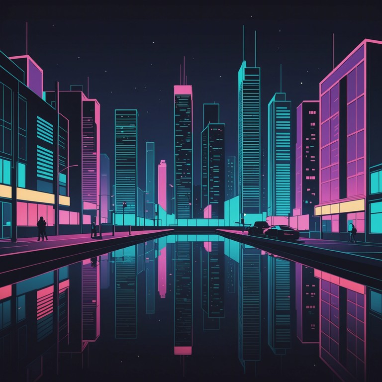 The composition begins with a soft ethereal melody that gradually builds with synth layers over a buoyant electropop rhythm, interweaved with a sense of adventure and enigma. The track should evoke the feeling of wandering through a neon lit cityscape at midnight, with an underlying current of mystical intrigue.