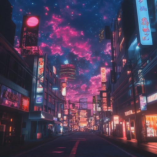 Dive into a blend of future retro vibes with ethereal, shimmering synths and dreamy rhythms, invoking a nostalgic, ambient journey through neon lit nights.