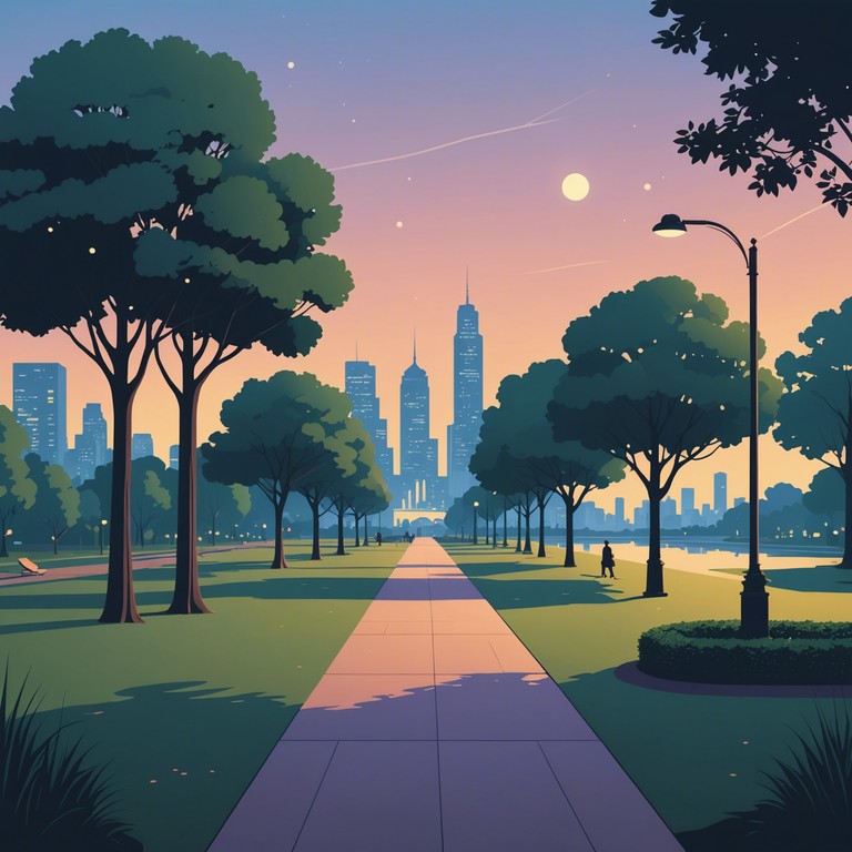 Transport yourself into the night walks among city lights and soft beats that offers peace and a reflective mood amid the urban landscape.