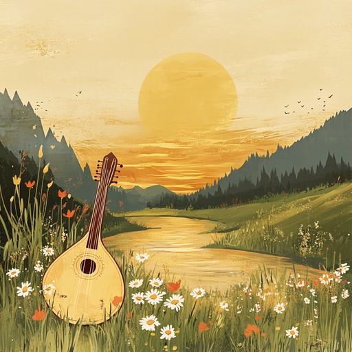 A soothing bluegrass instrumental that reflects the calm flow of a river, featuring heartfelt mandolin melodies and soft fiddle accompaniments to evoke serenity and joy.