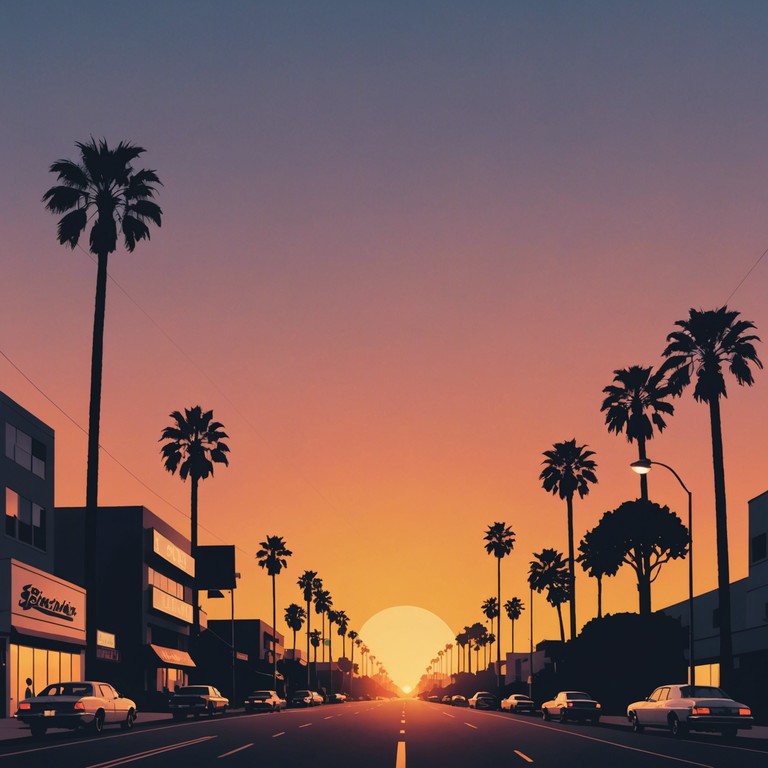 This track conjures the imagery of a serene drive down sunset boulevard, with soft rock guitar melodies that reflect a sense of nostalgia and contemplation. Subtle rhythms and smooth bass lines support a pensive yet comforting mood, perfect for reflective moments or a gentle end to a busy day.