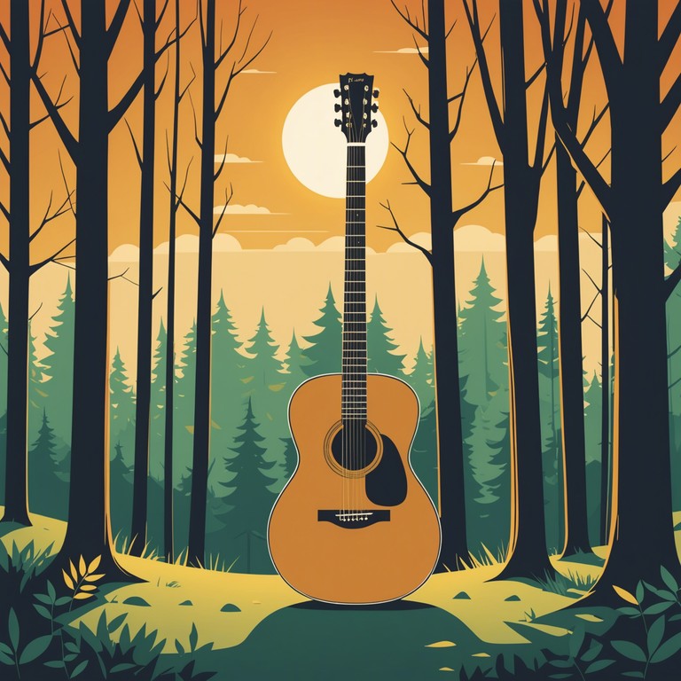 This track features a hypnotic blend of acoustic instruments and natural forest sounds, creating an immersive listening experience designed to evoke the essence of a tranquil forest. The music focuses on a gentle, flowing melody carried by an acoustic guitar, complemented by background sounds of soft wind and rustling leaves. This piece is ideal for relaxation, meditative practices, or simply escaping into a serene, folk inspired soundscape.