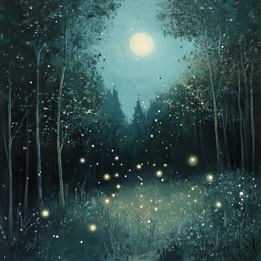 Dive into a serene, moonlit forest with this ethereal lullaby. The nocturnal sounds of the wilderness are harmoniously interwoven with soft, dreamy melodies, creating a soothing yet exciting listening experience. Ideal for bedtime, it gently calms while igniting the imagination with tranquil forest landscapes.