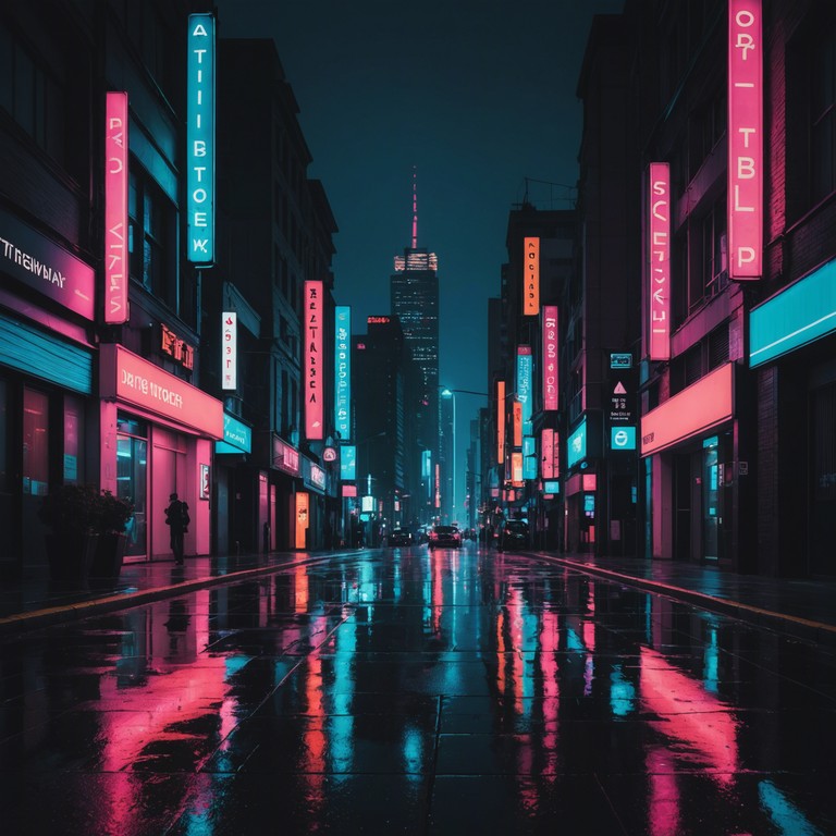 In this track, ambient synthesizers blend with a soft rhythmic pulse, creating a serene electronic soundscape. The melody, carried by a warm electric piano, invites listeners into a tranquil urban twilight world, where the sounds of gentle rain and distant city noises provide a calming, immersive experience.