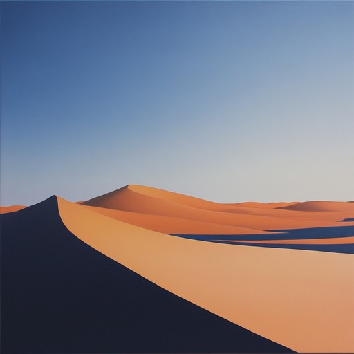 A gentle, flowing composition that transports listeners to a serene desert oasis at dusk, filled with soft, exotic instrumentation and calming, ambient textures