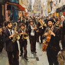 energetic jewish celebration with wild tempos and rhythms