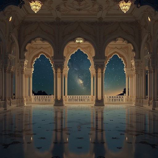 An instrumental piece that combines the grandeur of majesty with the softness of bedroom style, featuring lush soundscapes, gentle melodies, and evocative harmonies that transport the listener to a moonlit royal chamber.