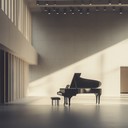 an introspective piano composition blending serenity and theatrical elements