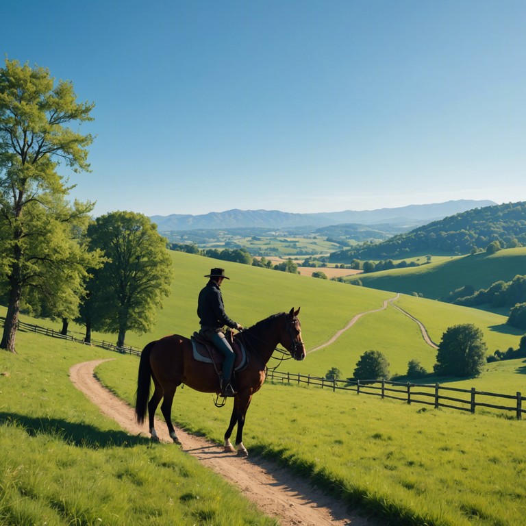 A playful sertanejo track that captures the essence of sunny days spent galloping through sprawling, lush farmlands. It features lively melodies that mimic the carefree joy of a countryside adventure, making it perfect for uplifting scenes or thematic rural celebrations.