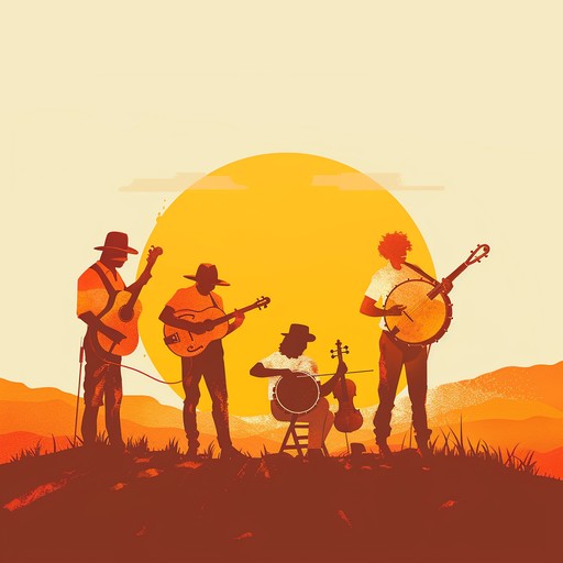 A cheerful and lively bluegrass tune, sunny day pickin' is an ideal soundtrack for summer gatherings. Featuring a lead banjo with supporting fiddle and mandolin, this composition shines with playful rhythms and melodies that evoke a sense of togetherness and fun.