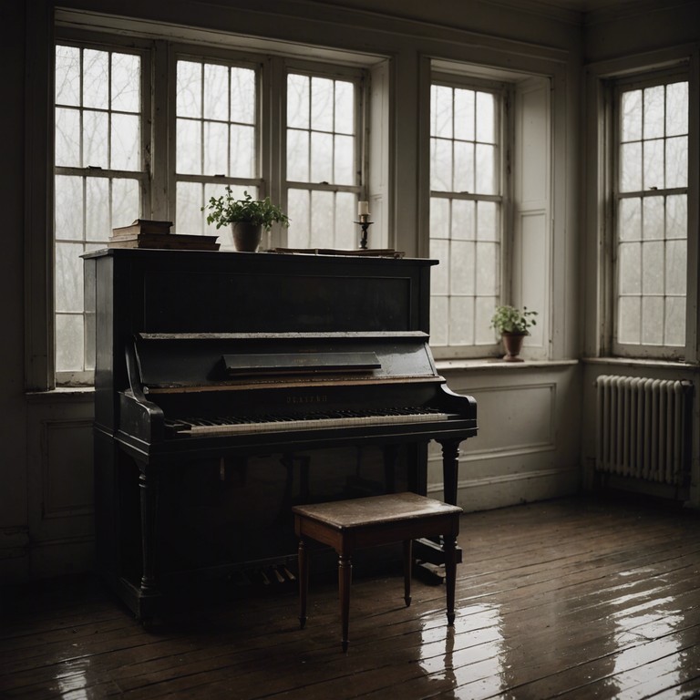 Memories through the window offers a delicate piano composition that stirs up deep seated nostalgia. The music is layered subtly with the ambient sounds of a rainy day, enhancing the overall emotive effect. Each note is carefully played to tug at the heartstrings, creating an intimate atmosphere that speaks directly to the soul. Perfect for moments of introspection or remembrance.