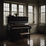 a soft piano melody reminiscent of the past.