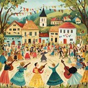 upbeat klezmer tune with lively eastern european rhythms