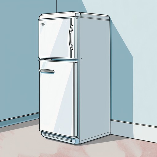 A soothing, ambient instrumental piece that captures the gentle, constant hum of a refrigerator, creating a sense of comfort and familiarity in the heart of the home.