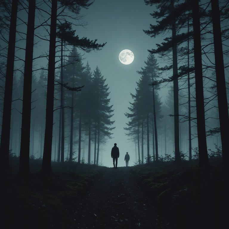 This track draws you into a world of haunting melodies and surreal soundscapes, mimicking the feeling of wandering through a fog laden forest under a full moon. The song utilizes deep, resonant tones that build a suspenseful yet calming environment, integrating occasional dissonant sounds that emulate whispers from the shadows.