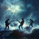 thundering guitar storms with relentless energy and fury