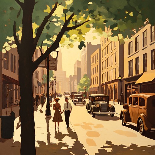 A cheerful instrumental piece reminiscent of the 1950s, capturing the essence of hope and happiness as one strolls through familiar, nostalgic streets on a sunny day. The melody brings forth warm memories and a sense of optimism for the future.