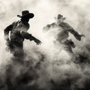 heated cowboy duel under relentless scorching desert sun.