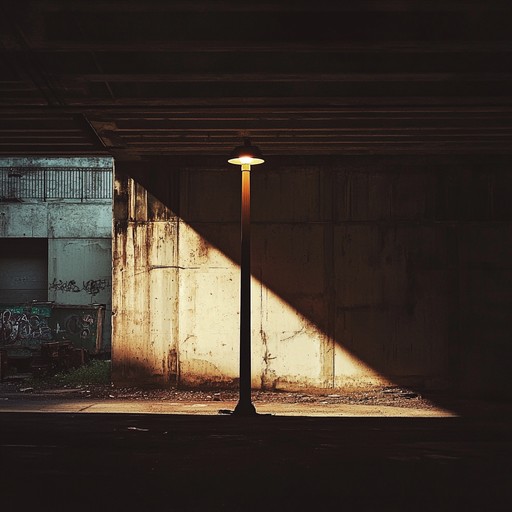 An evocative industrial rock piece capturing urban isolation, merging heavy guitar riffs and mechanical rhythms, creating a haunting atmosphere filled with noise and solitude