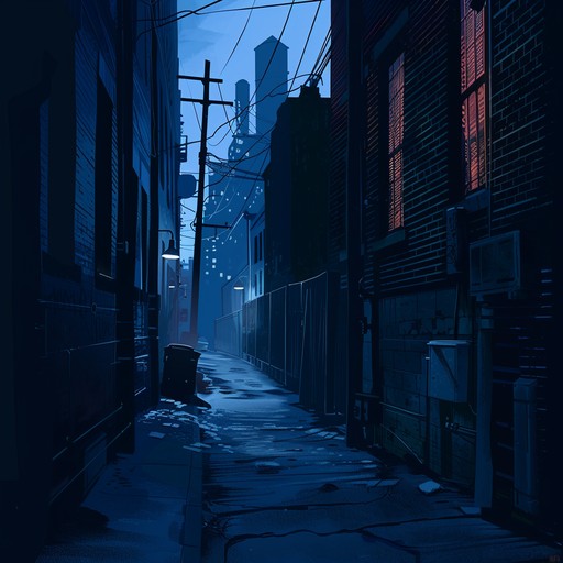 A composition filled with haunting, echoing synthesizer melodies that blend with ambient noise to create a sense of walking alone in a dimly lit alley after dusk. The textures evolve slowly, adding a layer of mystery and introspection.