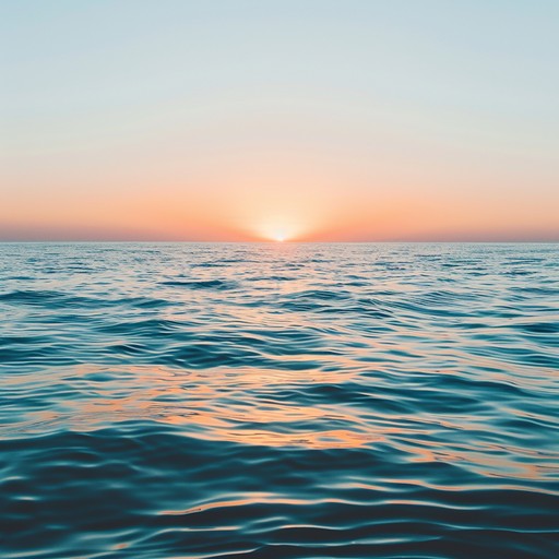 Imagine a serene sunset over the ocean where the gentle sound of waves blends harmoniously with peaceful melodies. This ambient chillout track offers a relaxing escape, perfect for unwinding and meditation, with its calm and consistent dynamic set against a blissful, tranquil backdrop.