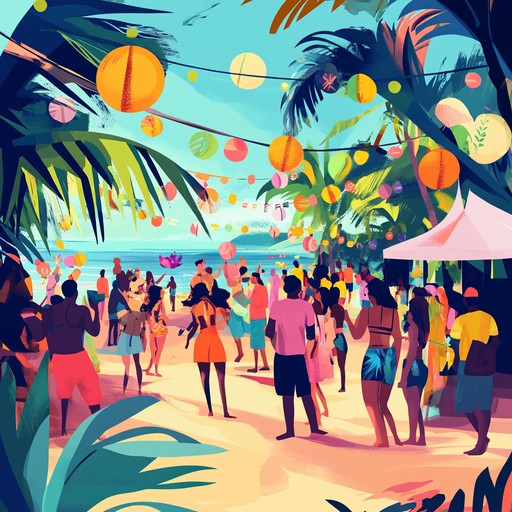 A celebratory dance anthem capturing the essence of tropical festivities and radiant happiness, featuring infectious steelpan rhythms and sun soaked melodies that make you want to dance by the ocean.