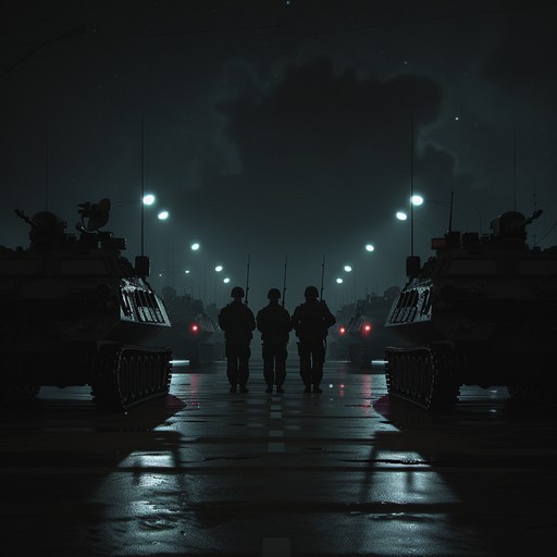 Experience an intense march with pulsating beats and dark undertones, evoking the imagery of an ominous military parade. The music builds a sense of tension and foreboding, transporting listeners to a shadowy realm where discipline and darkness converge.