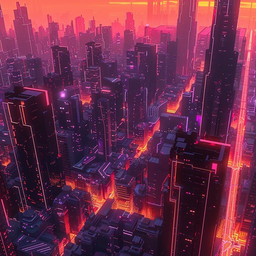 An energetic, uplifting track driven by vivid synthesizers and rhythmic beats. This composition evokes the awakening of a high tech cityscape, capturing the hopeful and resilient spirit of a futuristic world. It builds layer upon layer, crafting a sonic image of renewal and technological marvels amidst neon lights.