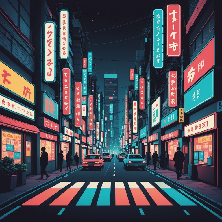 Imagine walking through a bustling tokyo street at night, immersed in a cascade of neon lights and ethereal echoes. The music combines traditional japanese instruments with modern electronic beats, creating a surreal yet energetic soundscape that exemplifies the vibrant clash of past and future.