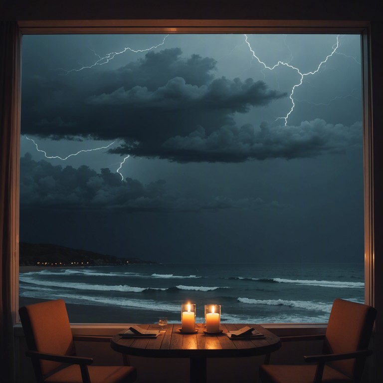 A deep dive into the darker corners of bossa nova, combining traditional rhythms with an air of suspense and melancholy, perfect for scenes depicting nocturnal activities in exotic settings.