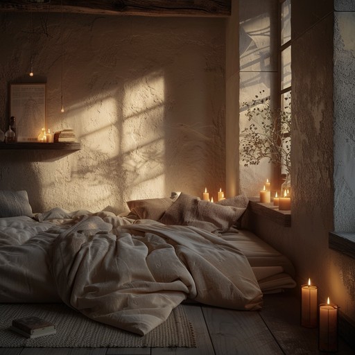 A peaceful instrumental blend featuring acoustic guitars and smooth synths, enveloping you in a serene bedroom atmosphere. The gentle echoes of each note invite a state of relaxation and calm, ideal for unwinding and finding inner peace after a busy day.