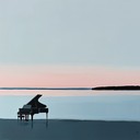 soft piano with melancholic instrumental string accompaniment