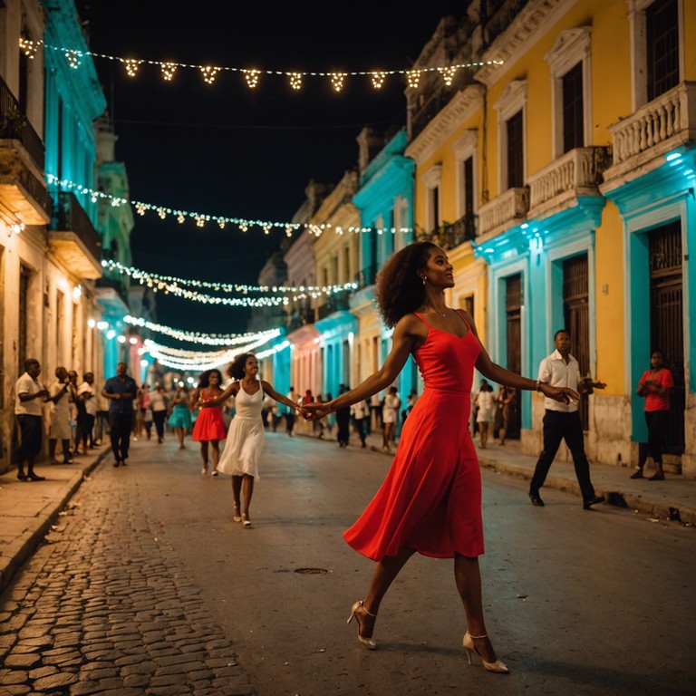 This track transports listeners to the heart of a cuban carnival, where the vibrant and vigorous dance beats of rumba clash with a dynamic, fast paced energy, resulting in a chaotic yet thrilling musical journey.