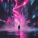 an electropop instrumental exploring mysteries beneath urban neon lights.