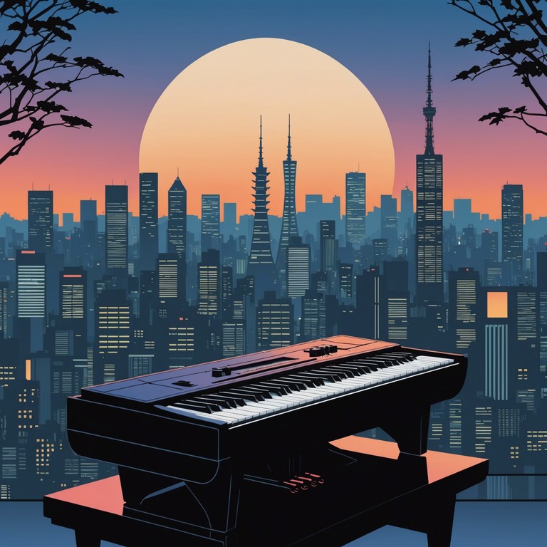 Echoes of distant hearts explores similar themes with a more upbeat dynamic, blending electronic beats with traditional koto to reflect the modern, vibrant atmosphere of tokyo while keeping the nostalgic feeling of longing for a loved one. It captures the dynamic and ever changing nature of city life alongside personal emotional landscapes.