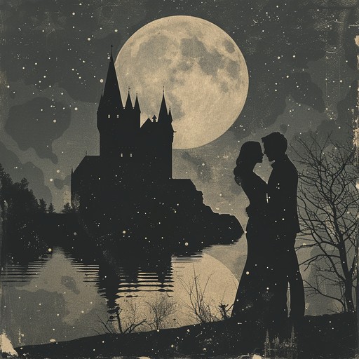 Envision a scene where love flourishes amidst the eeriness of an ancient, dilapidated castle. The melody, led by a sensuous and dark toned violin, captures the complexity and depth of a forbidden romance. The music oscillates between tender moments and foreboding crescendos, painting a picture of love's beauty and peril.