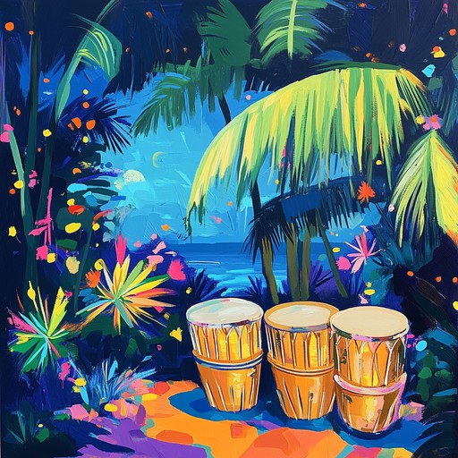 A high energy rumba instrumental that embodies the pulsating rhythms and lively atmosphere of a cuban carnival, driving listeners to move with its infectious beats and vibrant melodies.