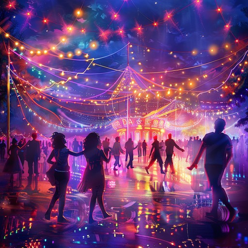 Immerse yourself in the heart of a bustling summer carnival, where vibrant rhythms and passionate melodies intertwine to create a romantic ambience. This instrumental serenade captures the essence of love and celebration, with lively percussion and warm harmonies that paint a picture of two lovers swaying gracefully amidst the colorful festivities. Ideal for setting a joyous yet intimate mood.