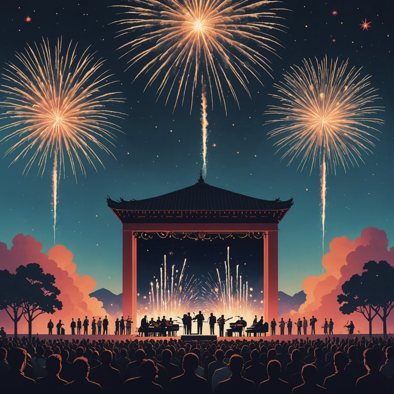 An anthem for victories, global triumph symphony uses dynamic world beats and a fusion of folk elements from diverse cultures to create a sense of communal success and festive atmosphere.