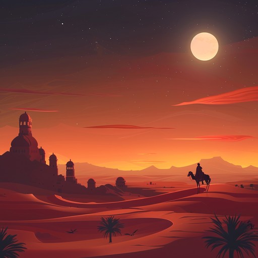 A mesmerizing journey through the exotic landscapes of the middle east, featuring the hypnotic melodies of the oud, the enchanting rhythms of the darbuka, and the captivating sounds of the ney flute, creating an atmospheric and mysterious soundscape that transports the listener to the heart of arabian culture