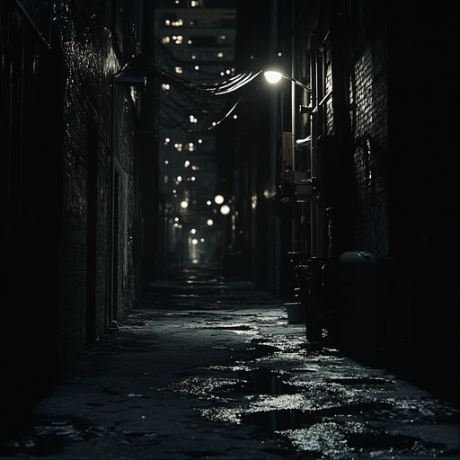 Feel the tension of a deserted urban night as eerie beats and subtle, unsettling sounds weave through shadowed streets. Electric guitar strums and minimalist textures create a suspenseful atmosphere, perfectly capturing the unease of wandering through dim alleyways.