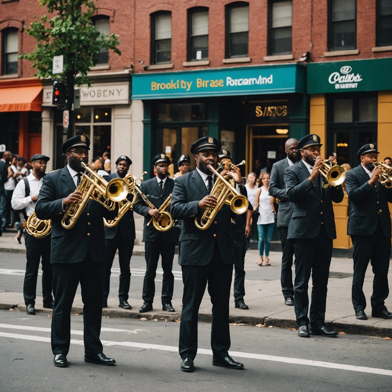 A lively swing soundtrack that intertwines bold brass sounds and spirited saxophone tunes, designed to boost morale and evoke a sense of accomplishment. This fusion of classic swing with inspirational energy is perfect for invigorating listeners and igniting a fire of resilience and fearlessness.