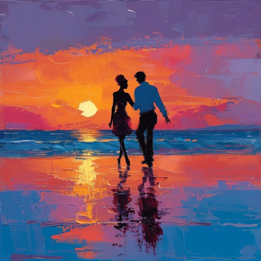 Imagine yourself strolling along the beach at sunset, hand in hand with your loved one, as this charming bossa nova tune plays in the background. The smooth, syncopated rhythms and warm, inviting melodies transport you to a tropical paradise, creating an atmosphere of pure relaxation and romance. The delicate interplay between the acoustic guitar, piano, and subtle percussion perfectly captures the essence of a leisurely evening spent in good company, watching the sun dip below the horizon and paint the sky in a stunning array of colors.