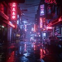 a dark, atmospheric journey through a futuristic cityscape