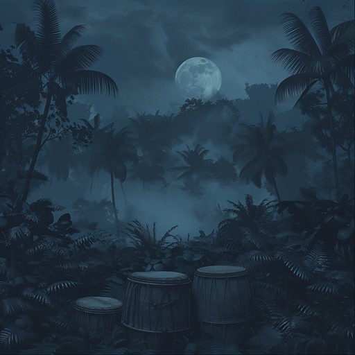 Step into a foreboding jungle shrouded in darkness, filled with eerie rhythms and unsettling chants. Pulsating djembe beats accentuate the primal and mystic ambiance, crafting a soundscape that is both chilling and immersive.