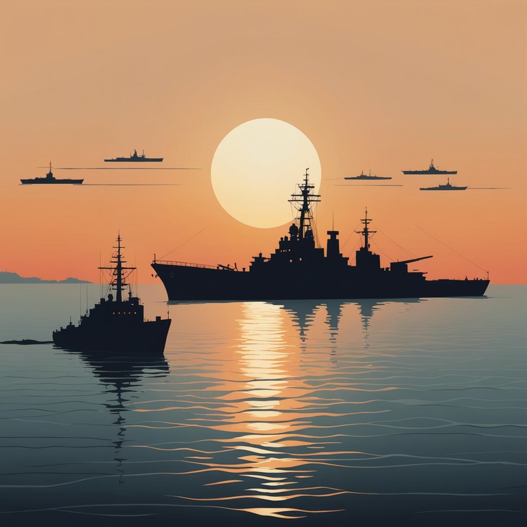 A serene instrumental piece evoking the vast, tranquil seascape and the resilient spirit of the russian navy as it sails near sevastopol. The music embodies the calmness of the sea juxtaposed with the stalwart pride of the sailors. Soft orchestral strings lead the piece, creating a soundscape that is both peaceful and poignant.