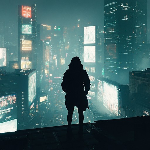 Explore a suspenseful soundscape where haunting synth tones and driving electronic beats paint a picture of a high tech world filled with hidden dangers and clandestine operations