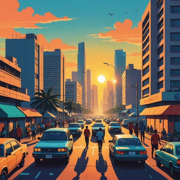 Imagine the sun rising over lagos, casting a warm glow as vibrant african rhythms fuse with the laid back, soulful melodies of the ukulele. This track encapsulates the energy of a new day in africa’s bustling metropolis with a smooth, tropical twist.